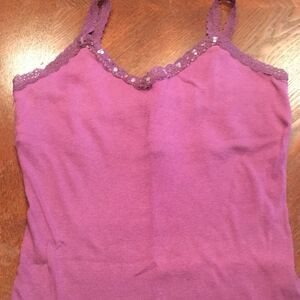 Aeoropostale Purple Built-in Shelf Tank-Top